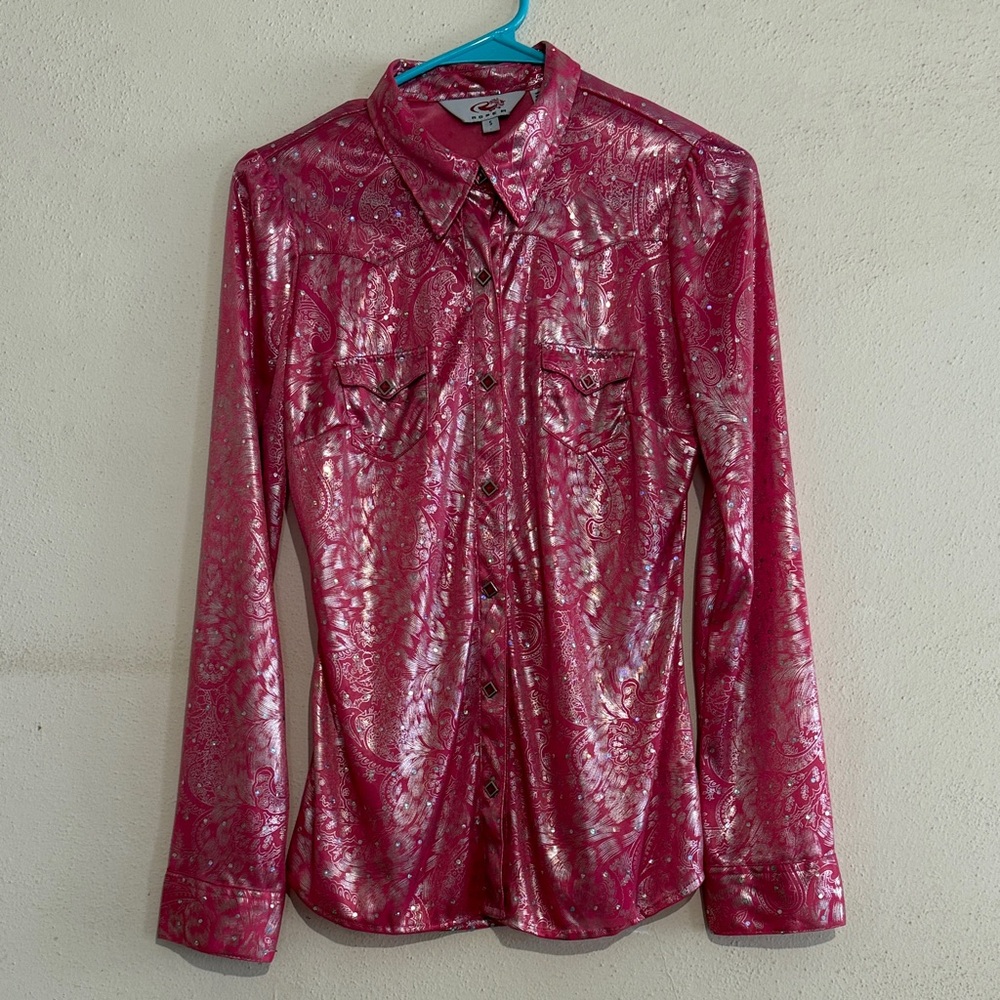 Roper Shimmering Pink Western Shirt